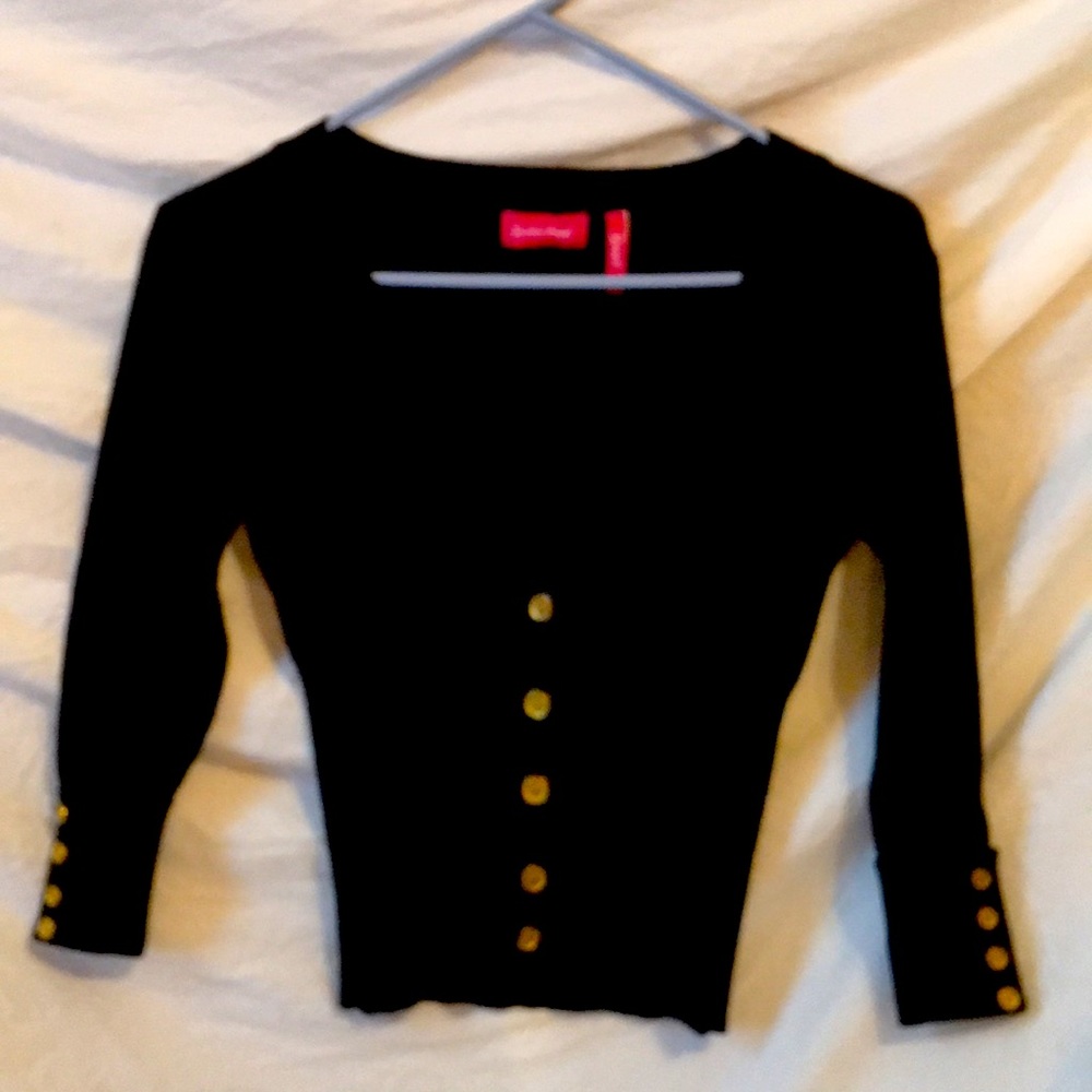Black Cardigan Button down Sweater